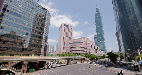 Fototapeta na wymiar Taipei city street