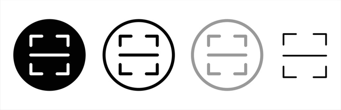 Scan qr code icon. Scaning qr code icon set. Scanning code sign. Code scanner icon. Barcode icons. Vector illustration