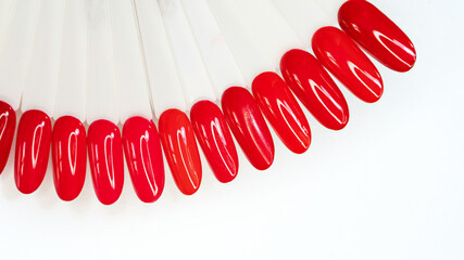 Red nails polish palette