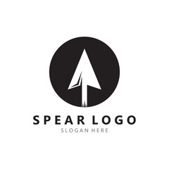 spear logo design with template vector illustration