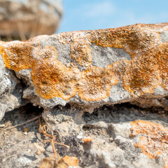 2. orange color on gray rock part two