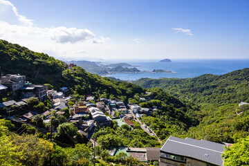 Jiufen village on the mountain in Taiwan