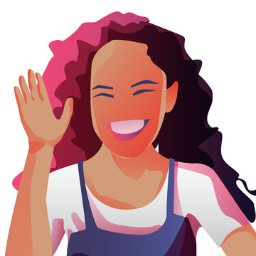 People Smile Woman Happy PNG Flat Design