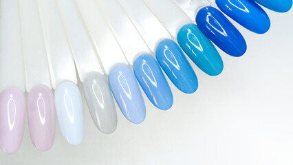 Colorful nails polish palette