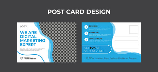 EDDM, Postcard Corporate postcard design template. creative and modern postcard design. Postcard design template. Postcard real estate, business postcard, agency postcards,