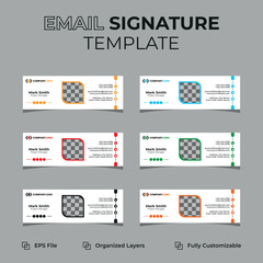 modern email signature or social media cover design template