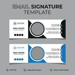 modern email signature or social media cover design template