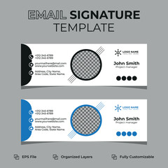 modern email signature or social media cover design template