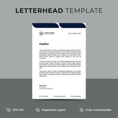 corporate modern abstract creative professional editable business letterhead template with orange, blue, and green colors, office letterhead set in flat style.