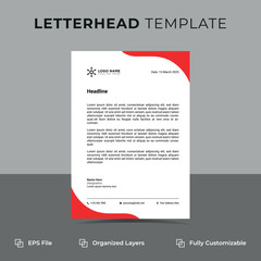corporate modern abstract creative professional editable business letterhead template with orange, blue, and green colors, office letterhead set in flat style.