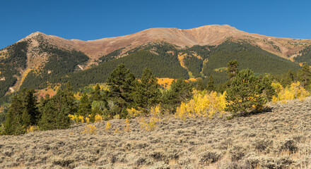 12,674 Foot Parry Peak and 13,588 Foot Mt. Cosgriff  rise above Twin Lakes.  Outdoor recreation makes this area a travel destination along with the great scenery. 
