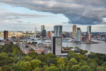Wandaufkleber Rotterdam panoramic view © Gudellaphoto