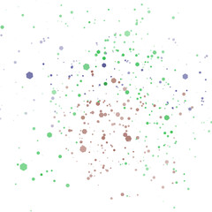 Abstract splattered colorful dots, splash colorful dots, geometric splash, dots grunge brush. Can be used for custom brush, grunge brush, element, design asset.