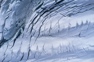 Textured background of massive ice cap