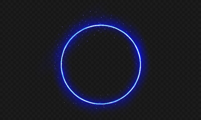 Glowing trail effect on transparent background. Modern magical magic circle with runes.Fire portal.Decor elements for a magic doctor, shaman, medium.