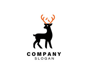 Deer Gazelle creative design logo vector. Deer illustration