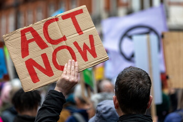 Extinction Rebellion rally, Hyde Park and Central London. Apr 9th 2022