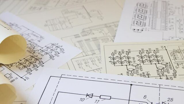 rolls of a paper electrical engineering drawings