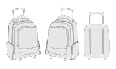 backpack troller vector