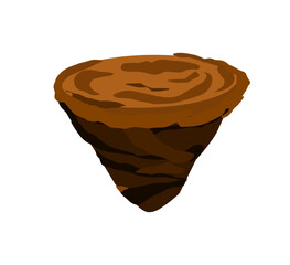 Scene with quicksand, vector illustration