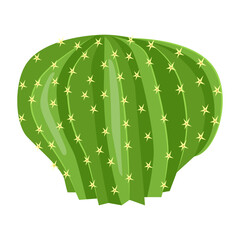 Cactus plant flat illustration, editable design 