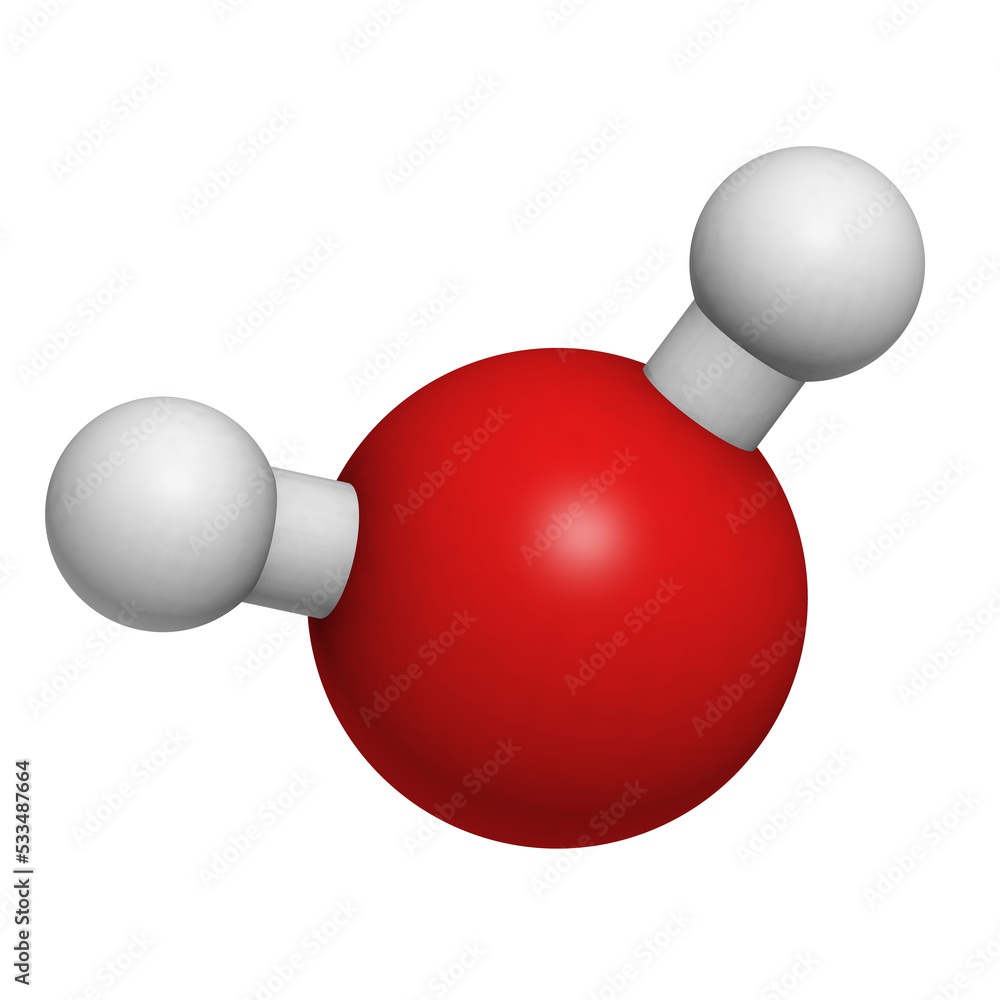 Wall mural chemical structure of a water molecule