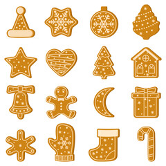 Christmas cookies.New Year's holiday treats.Vector illustration.