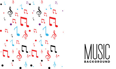 colorful music notes wallpaper vector. music notes wallpaper background - obrazy, fototapety, plakaty
