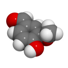 Vanillin (vanilla flavor) molecule, chemical structure