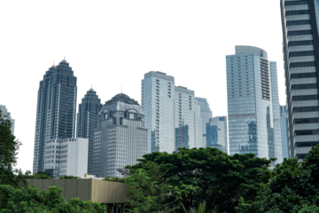 skyscrapers in downtown city. amazing for design or brochure or company profile