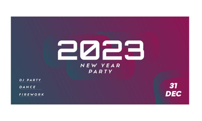 abstract 2023 new year party banner background