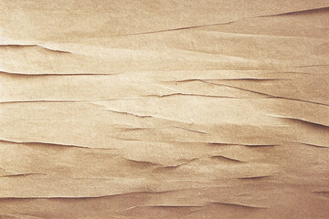 Fototapeta na wymiar Brown crumpled paper texture background. 3d illustration