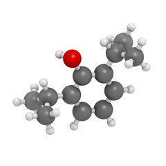 Propofol anesthetic drug, chemical structure.
