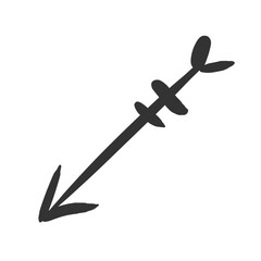 hand drawn arrow doodle