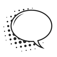 halftone comic speech bubble