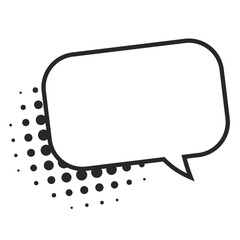 Naklejka premium halftone comic speech bubble 