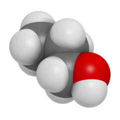 Propanol (n-propanol) solvent molecule.