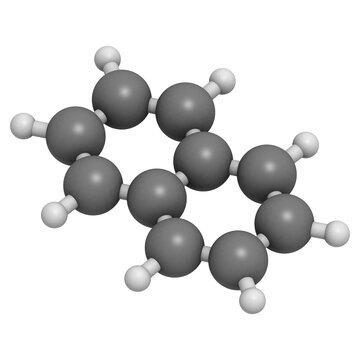 Naphthalene mothball ingredient, molecular model