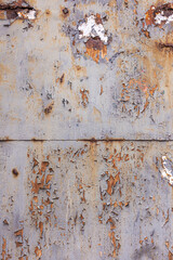 Old metal panel background with chipped paint
