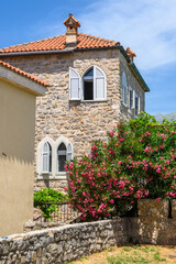 Traditional Montenegrin architecture in the Old Town of Budva. Montenegro