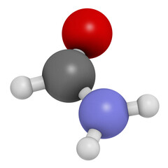 Formamide (methanamide) solvent molecule.