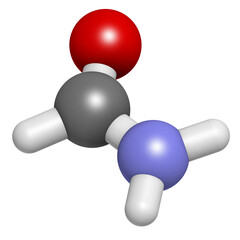Formamide (methanamide) solvent molecule.