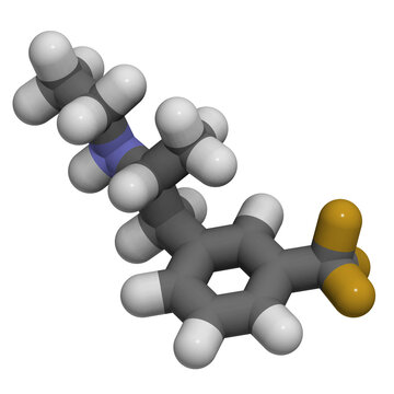 Fenfluramine weight loss drug molecule (withdrawn).