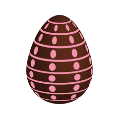 Chocolate Easter eggs. Vector illustration.