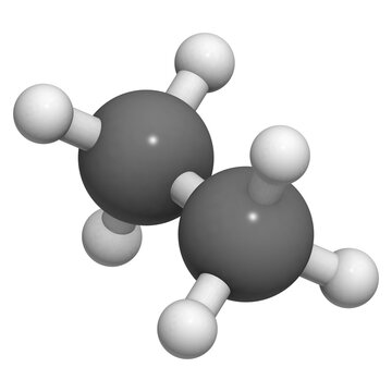 ethane natural gas component, molecular model