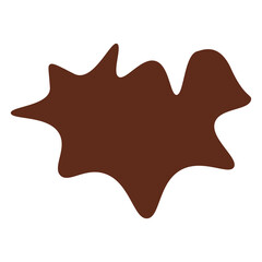 Shape chocolate splash. Vector illustration.