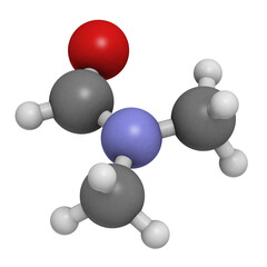 dimethylformamide (DMF) solvent, molecular model