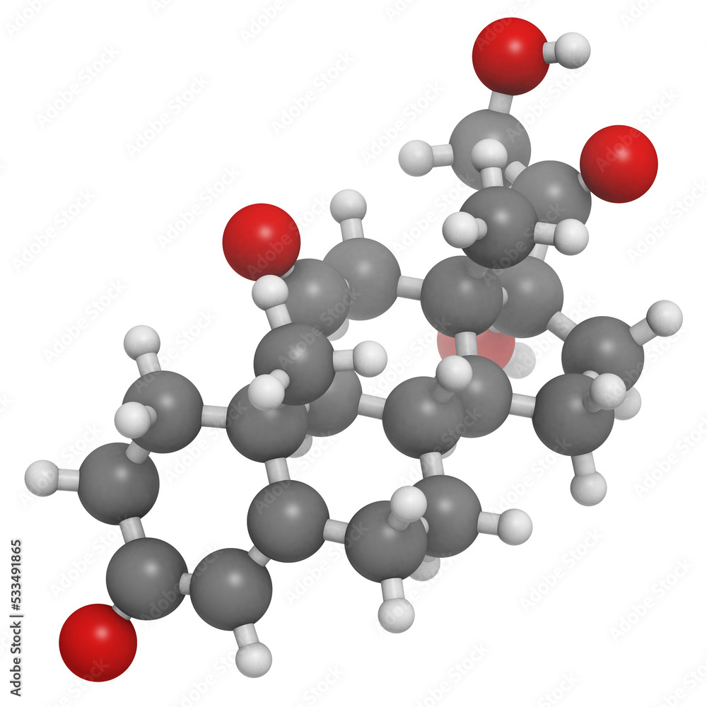 Canvas Prints cortisone stress hormone, molecular model