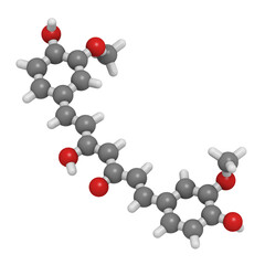 Curcumin (turmeric spice flavor) molecule, chemical structure
