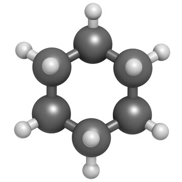 Cyclohexane chemical solvent molecule.